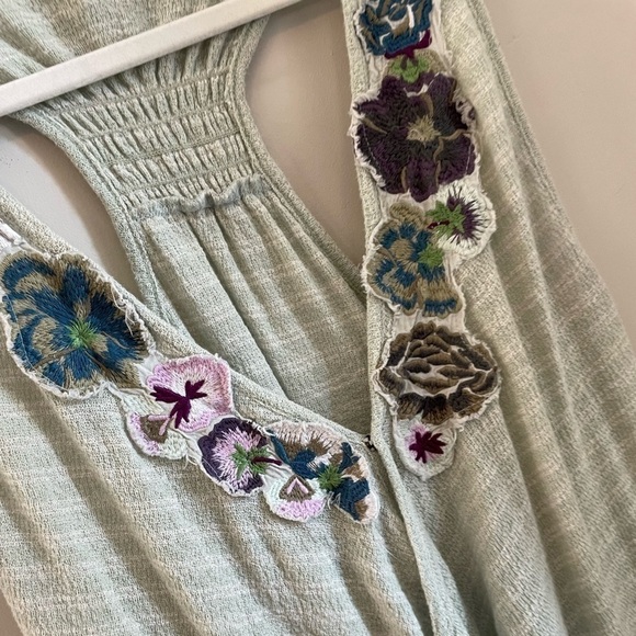Free People Womens Frida Embroidered Faux-Wrap Tank Top Knit Blouse | Size Small - Picture 10 of 10